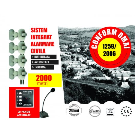 Alarmare Civila- 60 dB Raza Actiune 2000 m