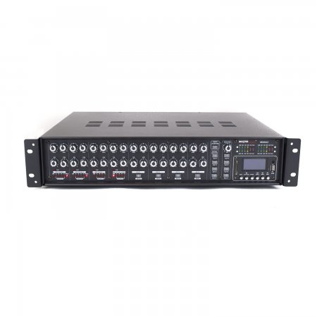 Amplificator audio  4 x 120 W, cu matrice rutabila si mediaplayer, MX4412, Master Audio