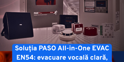 EVAC EN54 fără compromis: PASO All-in-One pentru integratori, in premiera la Romanian Security Summit