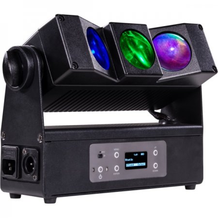 Proiector Portabil cu 3 LED-uri x 10W RGBW / FullColor, Control DMX Wifi, MOBIBLAST