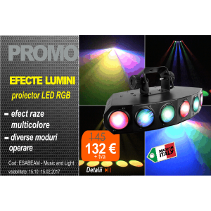 Proiector LED RGB ESABEAM, Music and Lights
