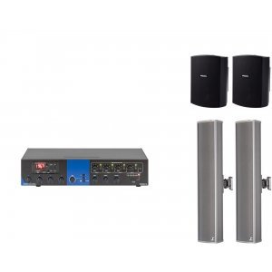 Sistem de sonorizare ambientala pentru terase, cu coloane audio