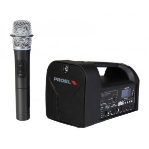 Sistem audio portabil 20 W, USB/SD Card, Bluetooth, radiomicrofon UHF, FREE5LT, Proel 