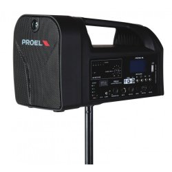 Sistem audio portabil 20 W, USB/SD Card, Bluetooth, radiomicrofon UHF, FREE5LT, Proel 