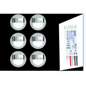SET6 lampi led trepte si hol, iluminat ambiental blue, SKOFF