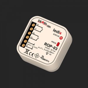 Cutie jonctiuni receiver radio 2 canale – iluminat LED -  ROP-03, 10-14V DC