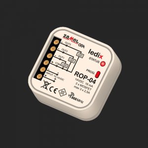 Cutie jonctiuni receiver radio 3 canale – iluminat LED -  ROP-04, 10-14V DC